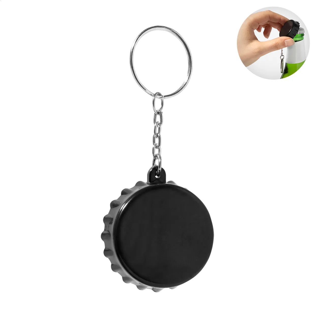 Popcap RABS flesopener sleutelhanger zwart