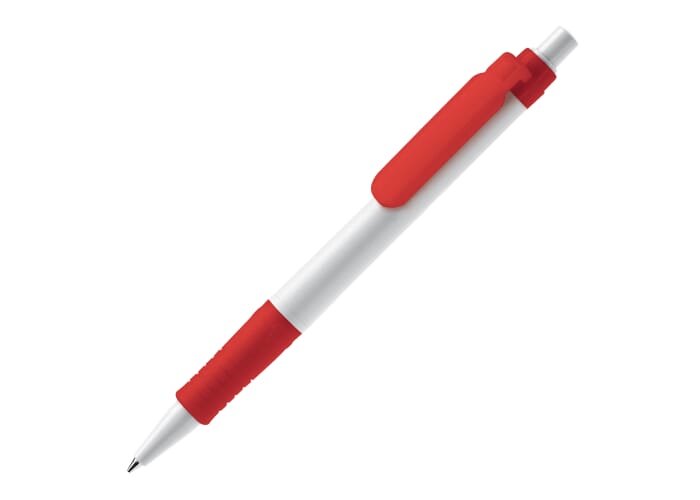 Balpen Vegetal Pen hardcolour Wit / Rood