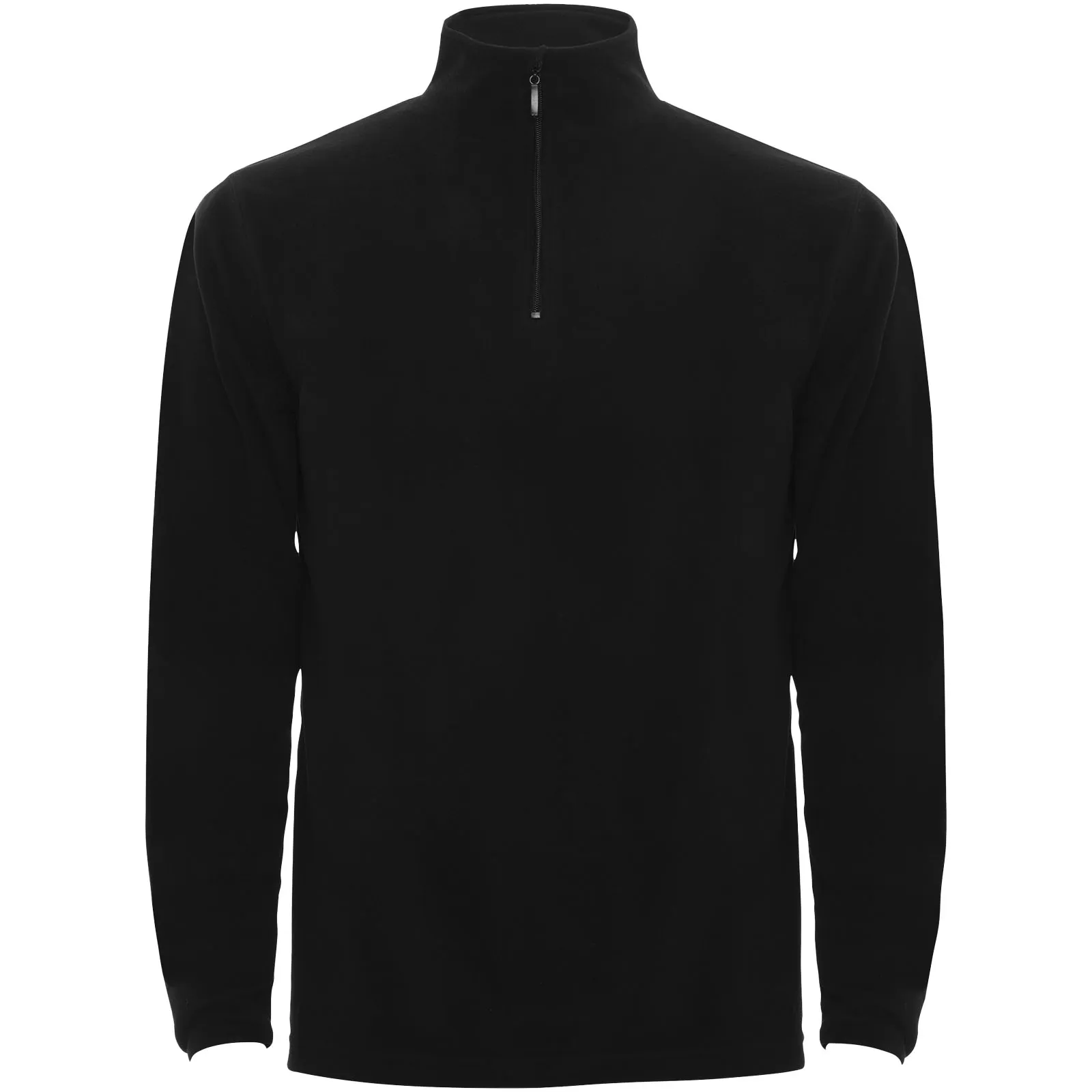 Himalaya fleece herenjack met kwartrits Zwart
