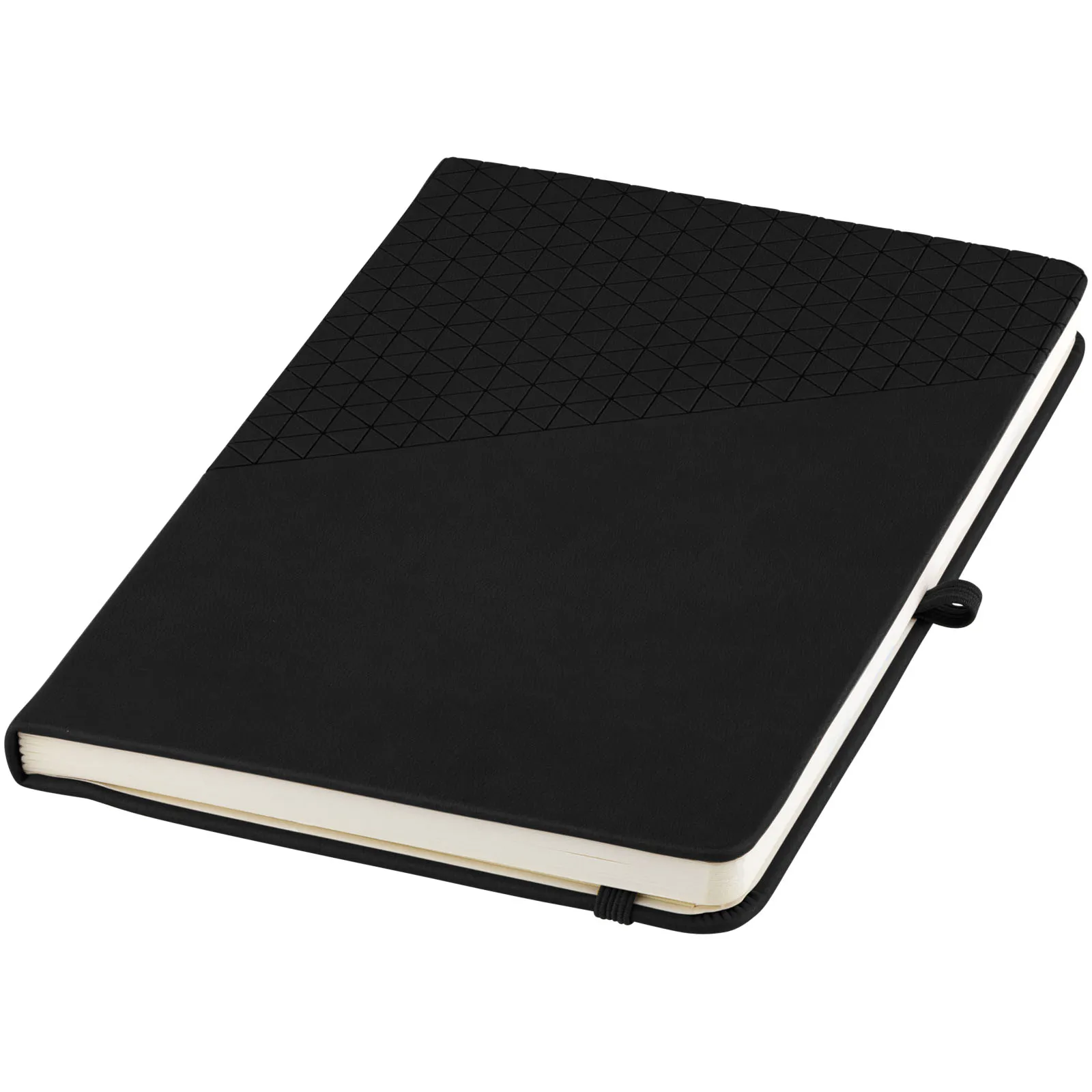 Soft touch patroon A5 notitieboek Zwart