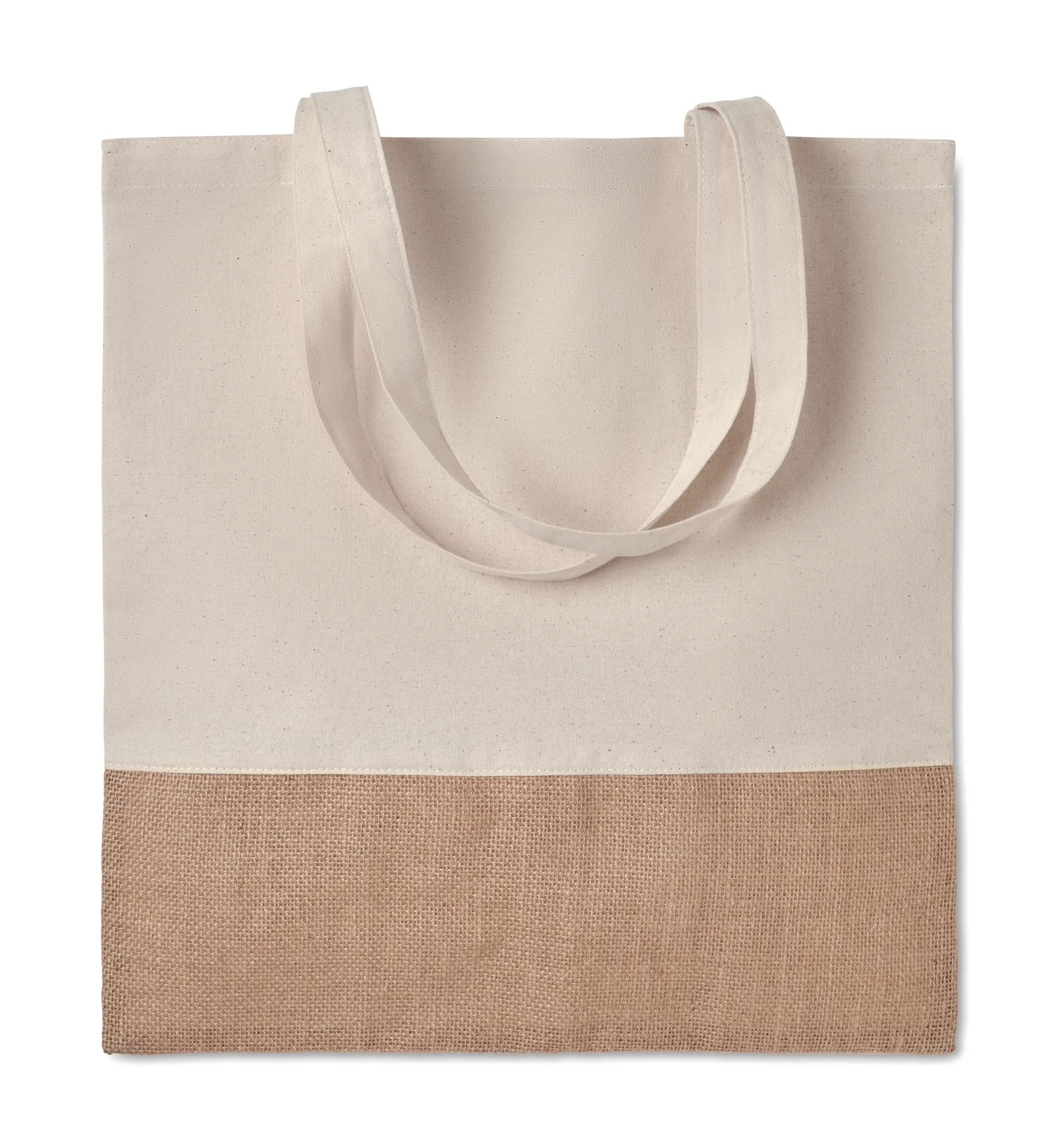 Boodschappentas met jute Beige