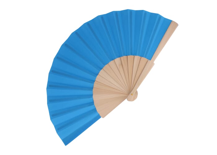 Waaier hout &amp; R-PET Lichtblauw