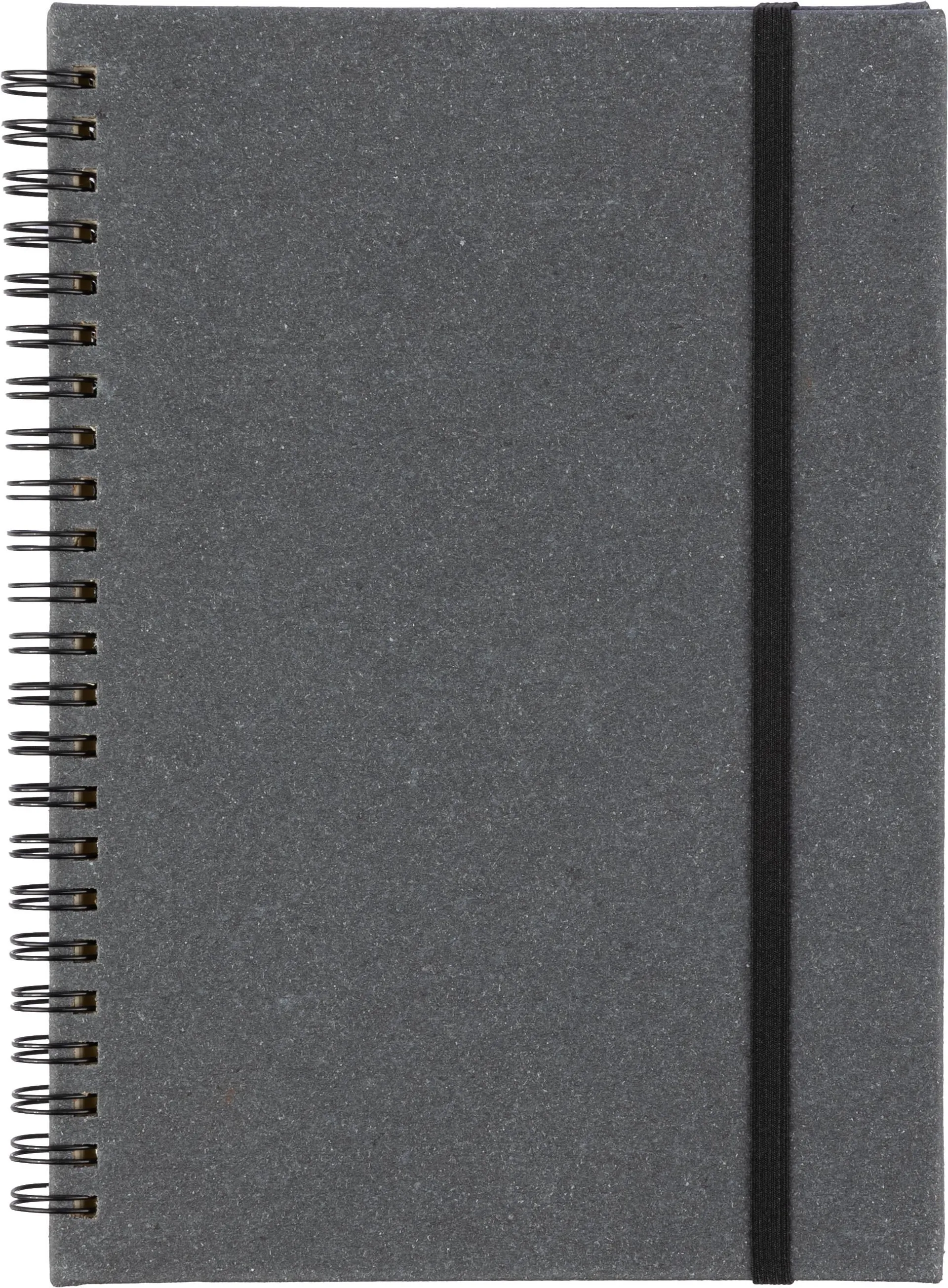 Notitieboek Egon | Gerecycled leer | A5 | Gelinieerd zwart