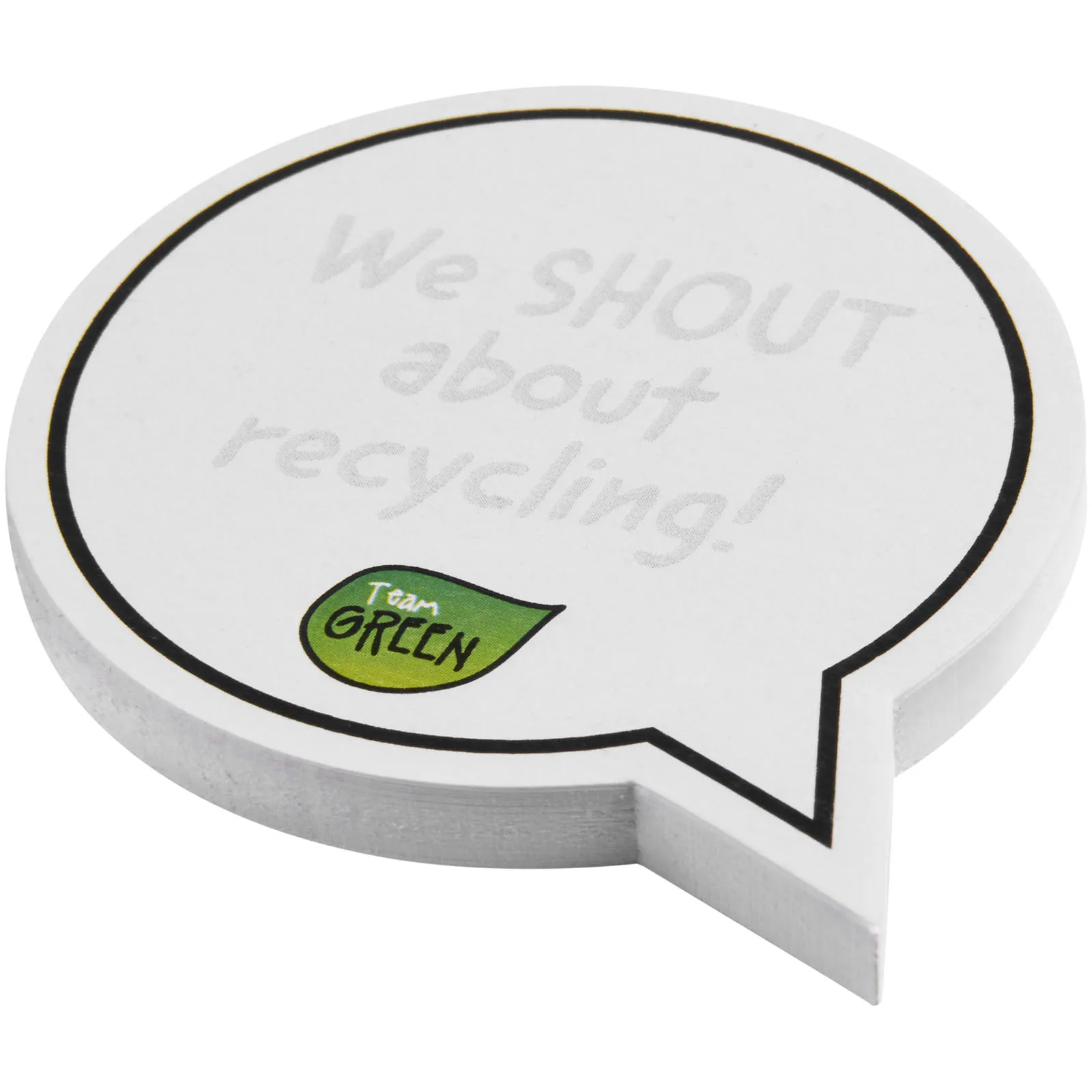 Sticky-Mate® tekstballonvormige gerecyclede sticky notes Wit