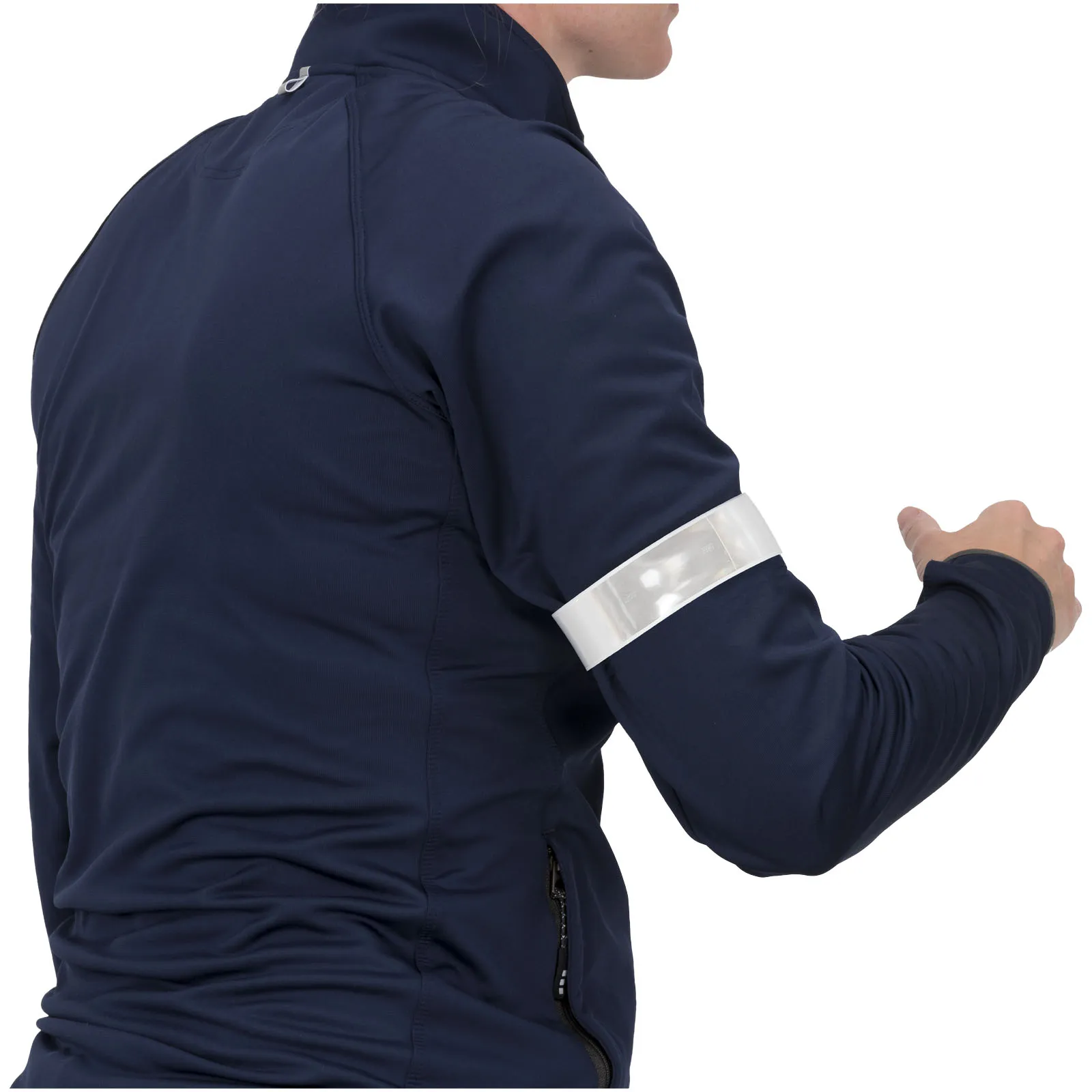 RFX™ Johan 38 cm reflecterende PVC veiligheids-slapwrap Wit