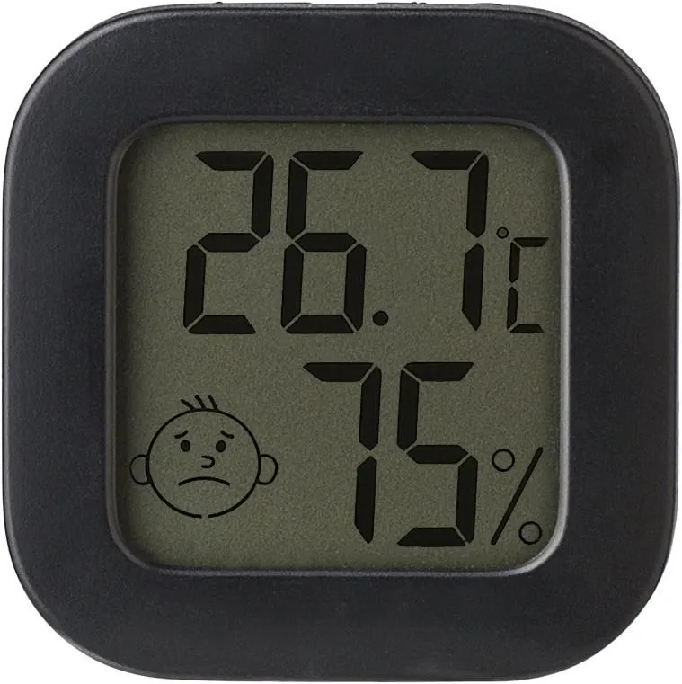 Hygrometer Kinsley | Kunststof | 4 cm zwart