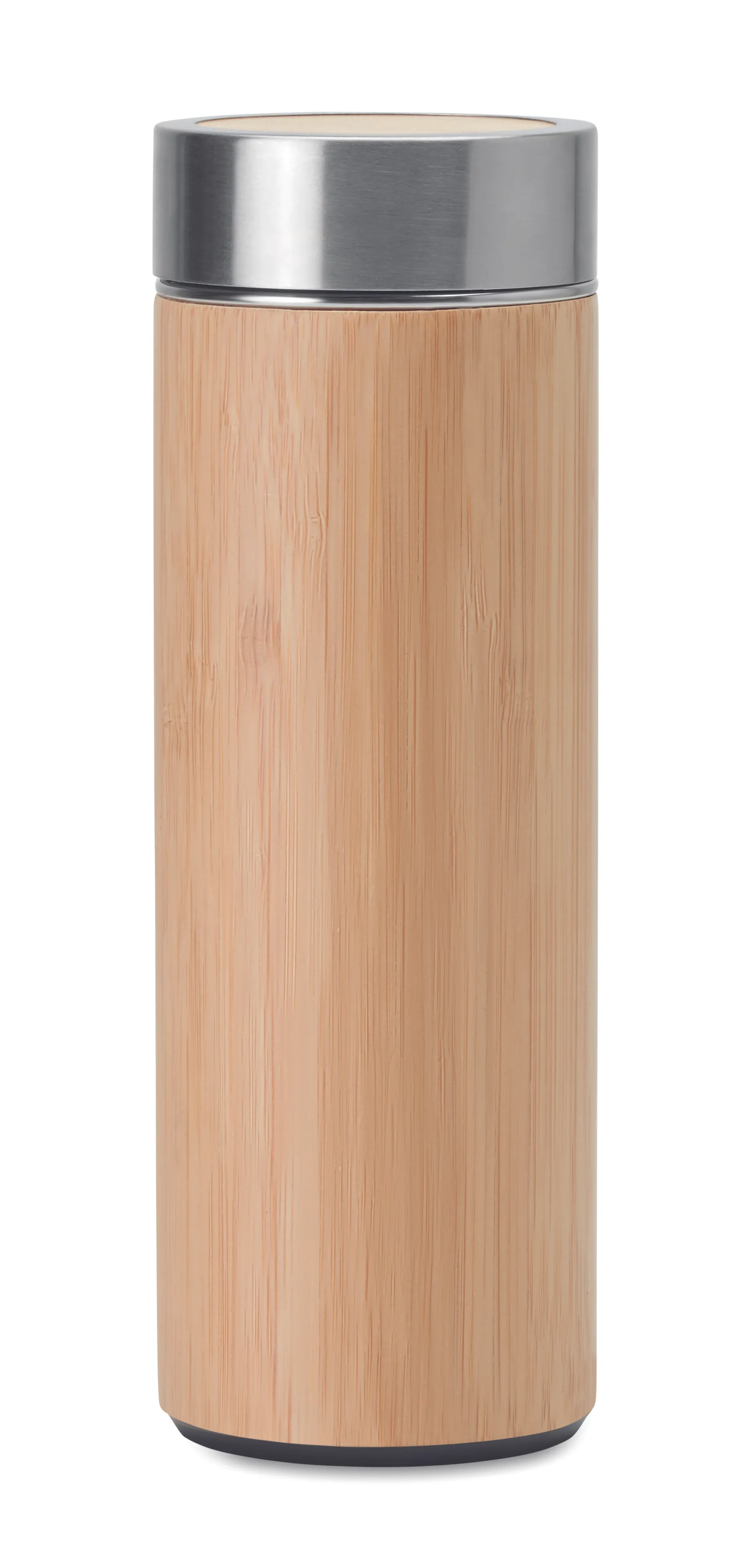 Dubbelwandige bamboe fles 400ml Hout