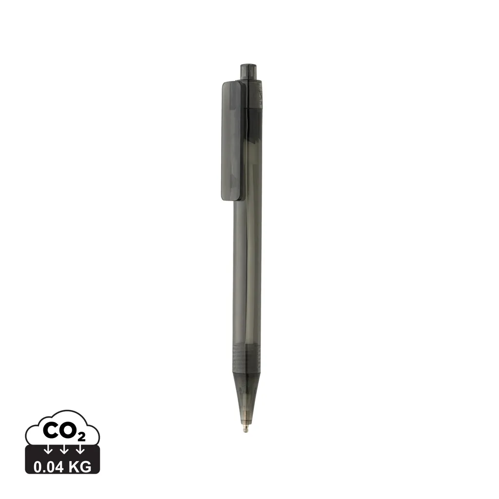GRS RPET X8 transparante pen zwart