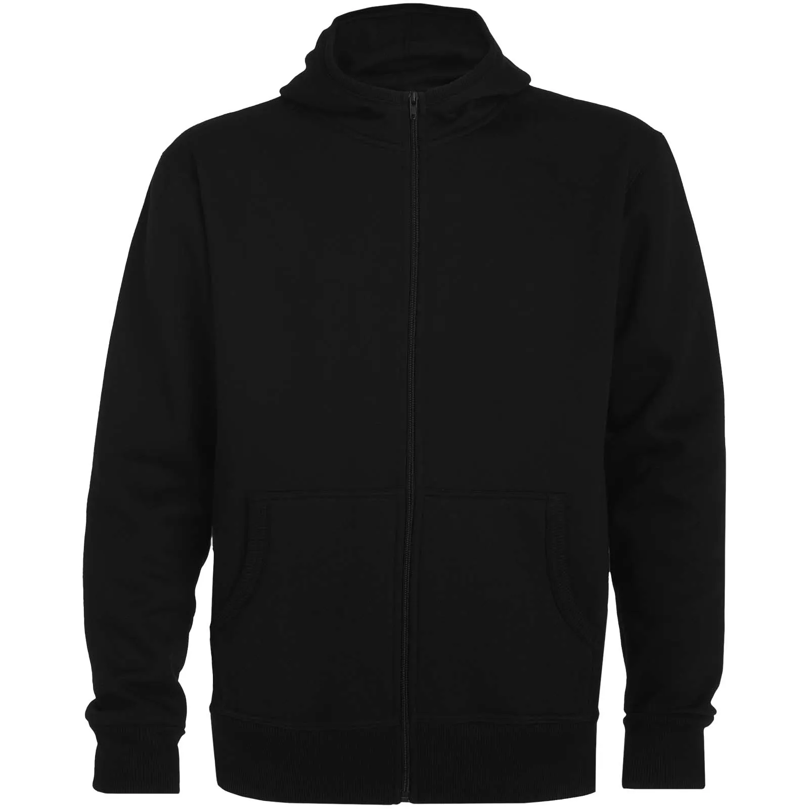 Montblanc 280 g/m² unisex hoodie met volledige rits Zwart