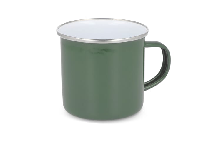 Emaille mok 350ml Olijfgroen