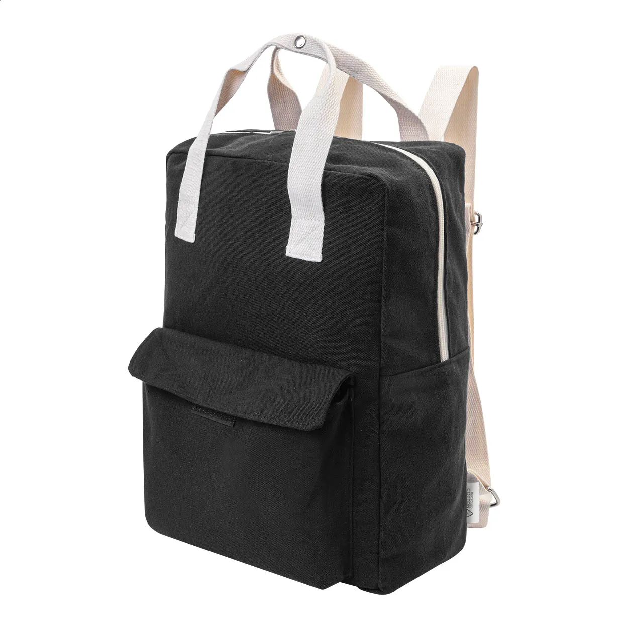 Rekan Back gerecyclede canvas rugzak zwart
