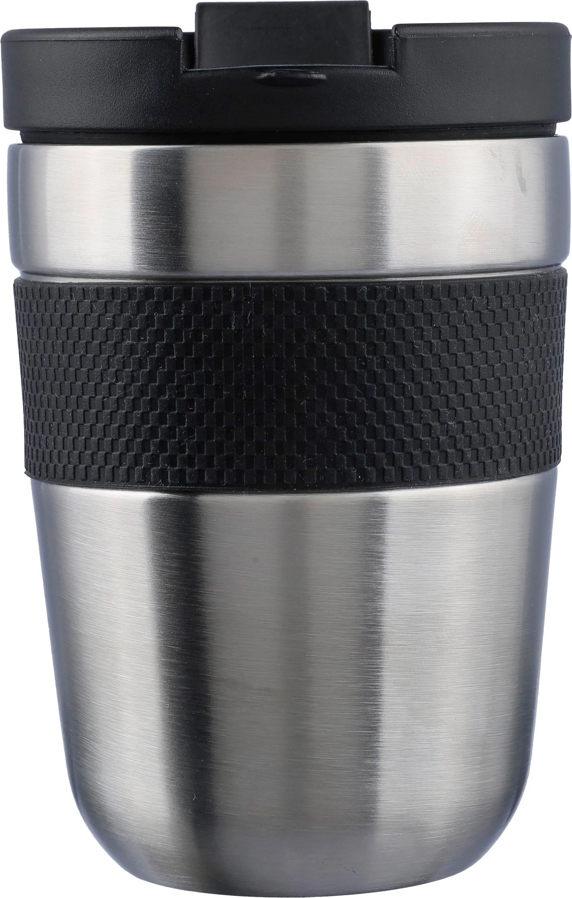 Drinkbeker Keith | Rvs | 300 ml | Siliconen grip zwart/zilver
