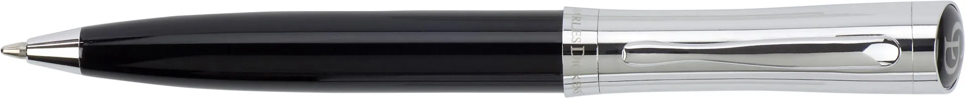 Koperen Charles Dickens® balpen Sasha zwart/zilver