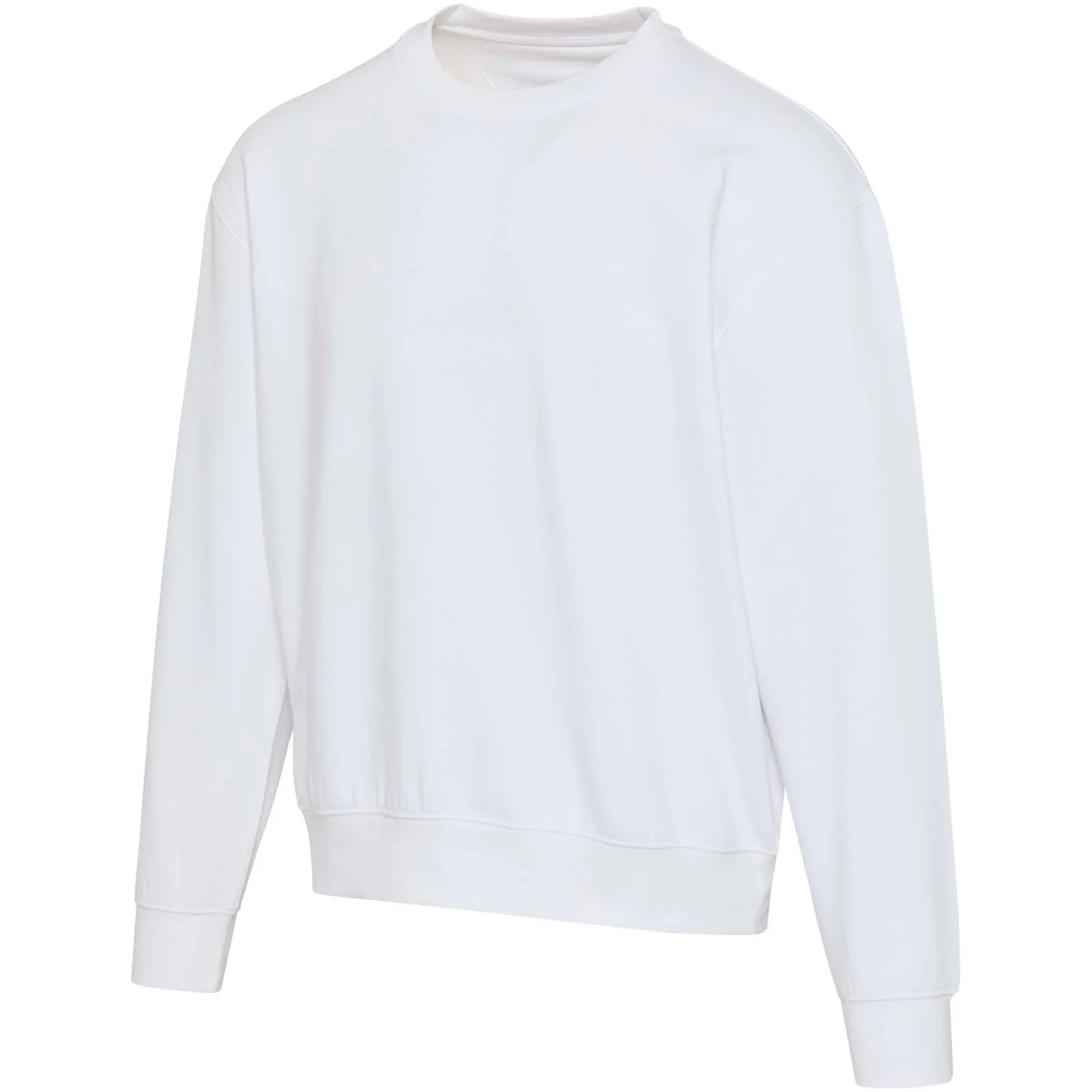 Boris 280 g/m2 unisex OCS organische oversized trui met ronde hals Wit