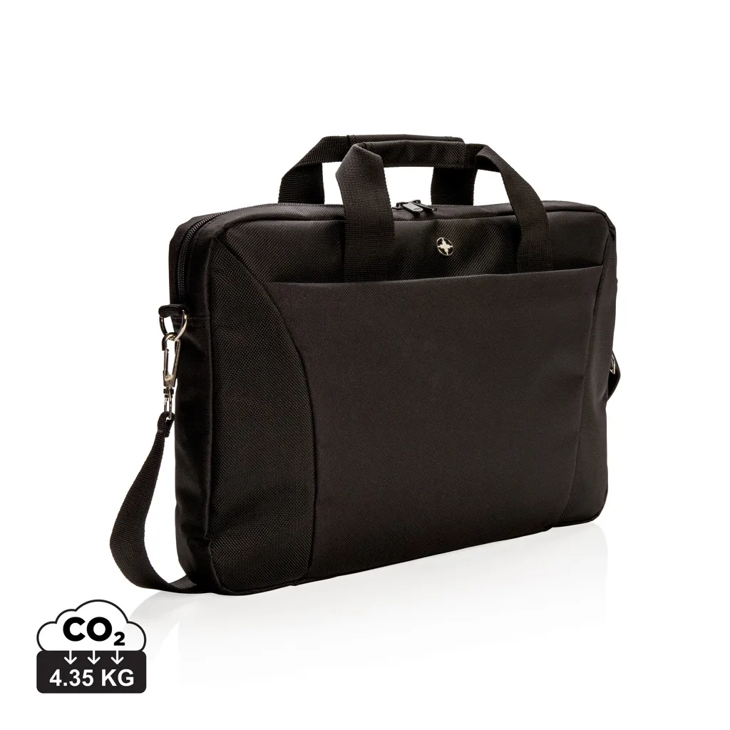 Swiss Peak 15.4” laptop tas PVC-vrij zwart
