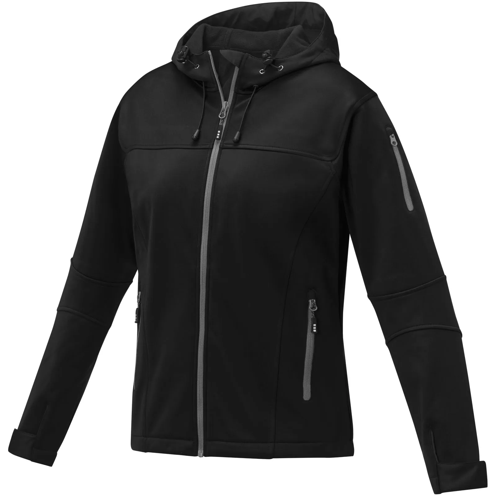Match softshell dames jas Zwart