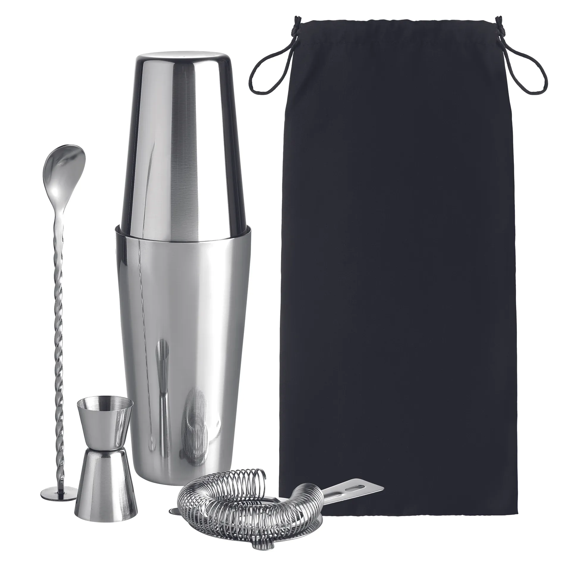 Cocktail set Glanzend Zilver