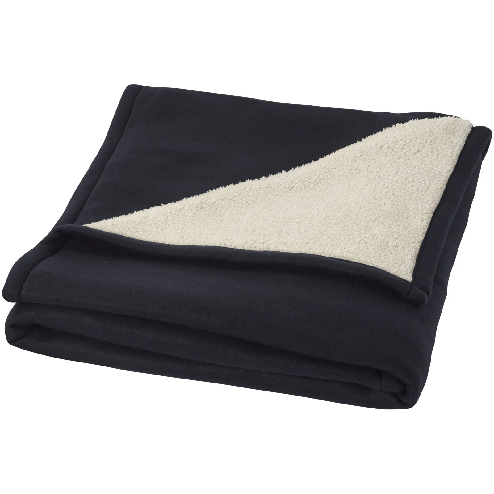 Springwood zachte fleece en sherpa deken Marineblauw