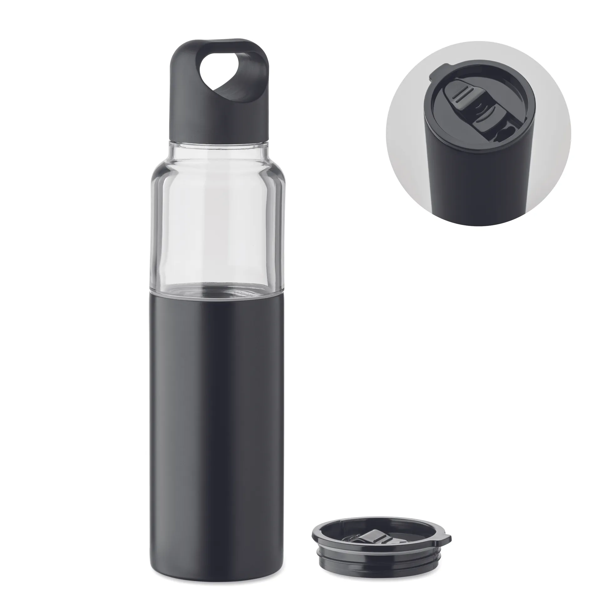 2-in-1 fles 610ml Zwart