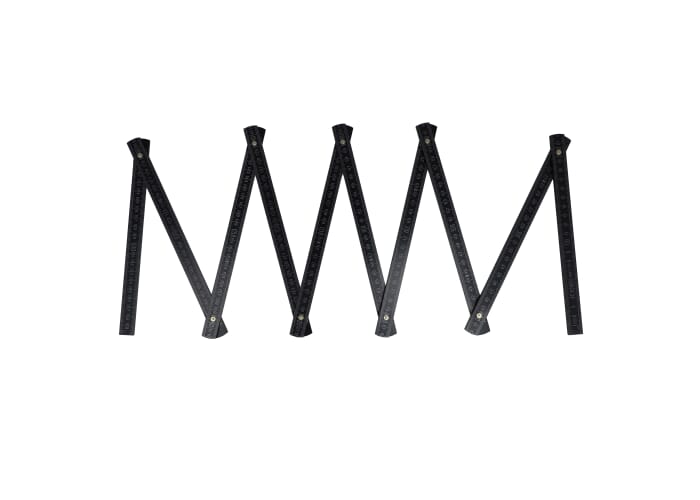 Duimstok hout 2m premium gekleurd Zwart