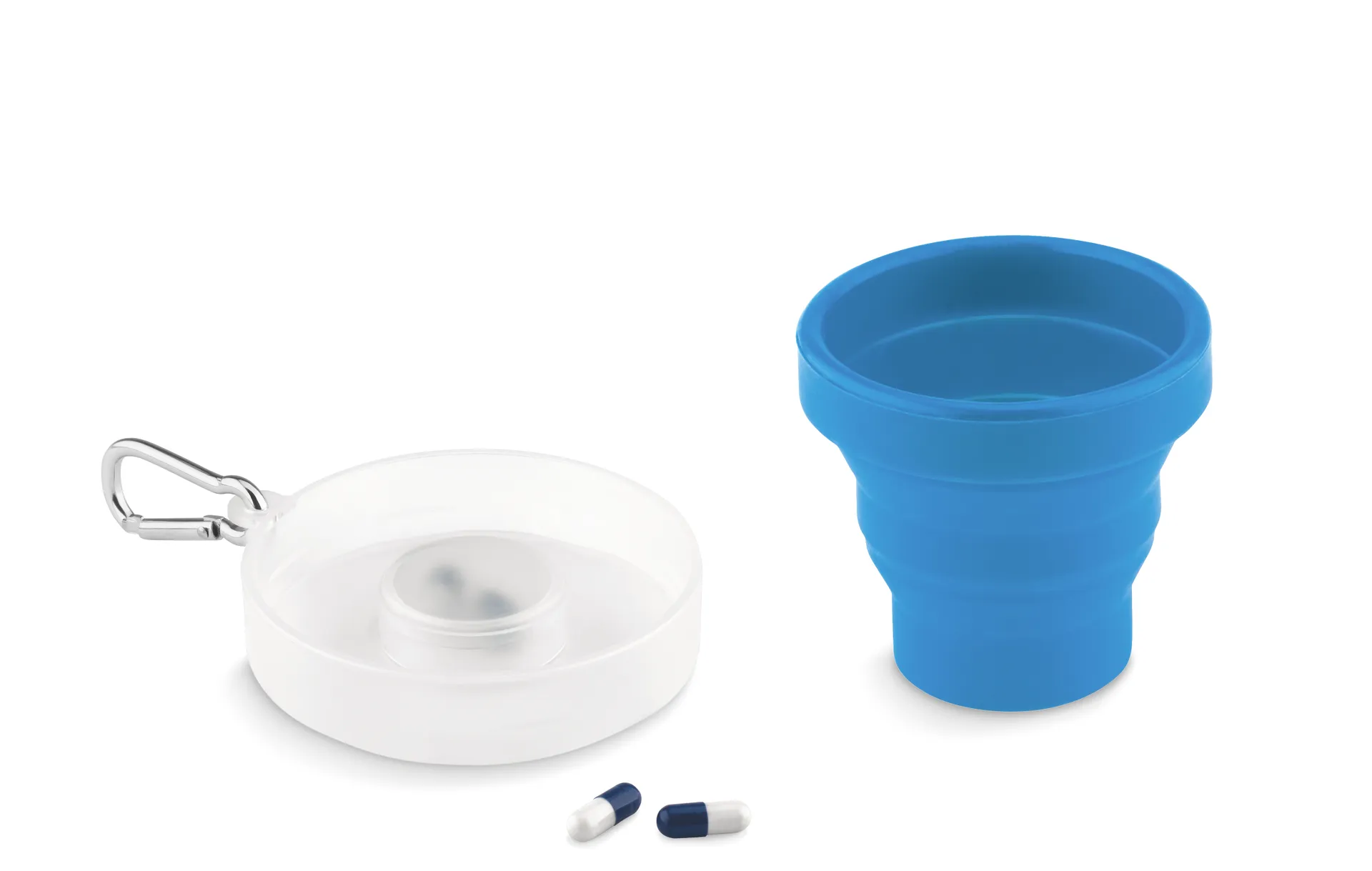 Opvouwbare siliconen beker Blauw