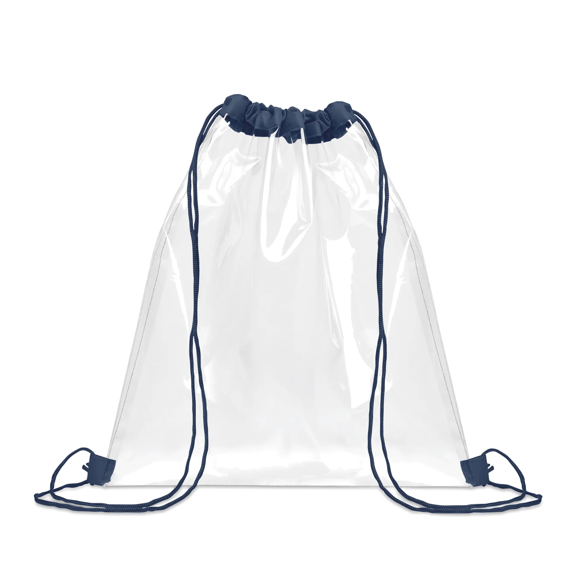 Transparante trekkoordtas Marineblauw