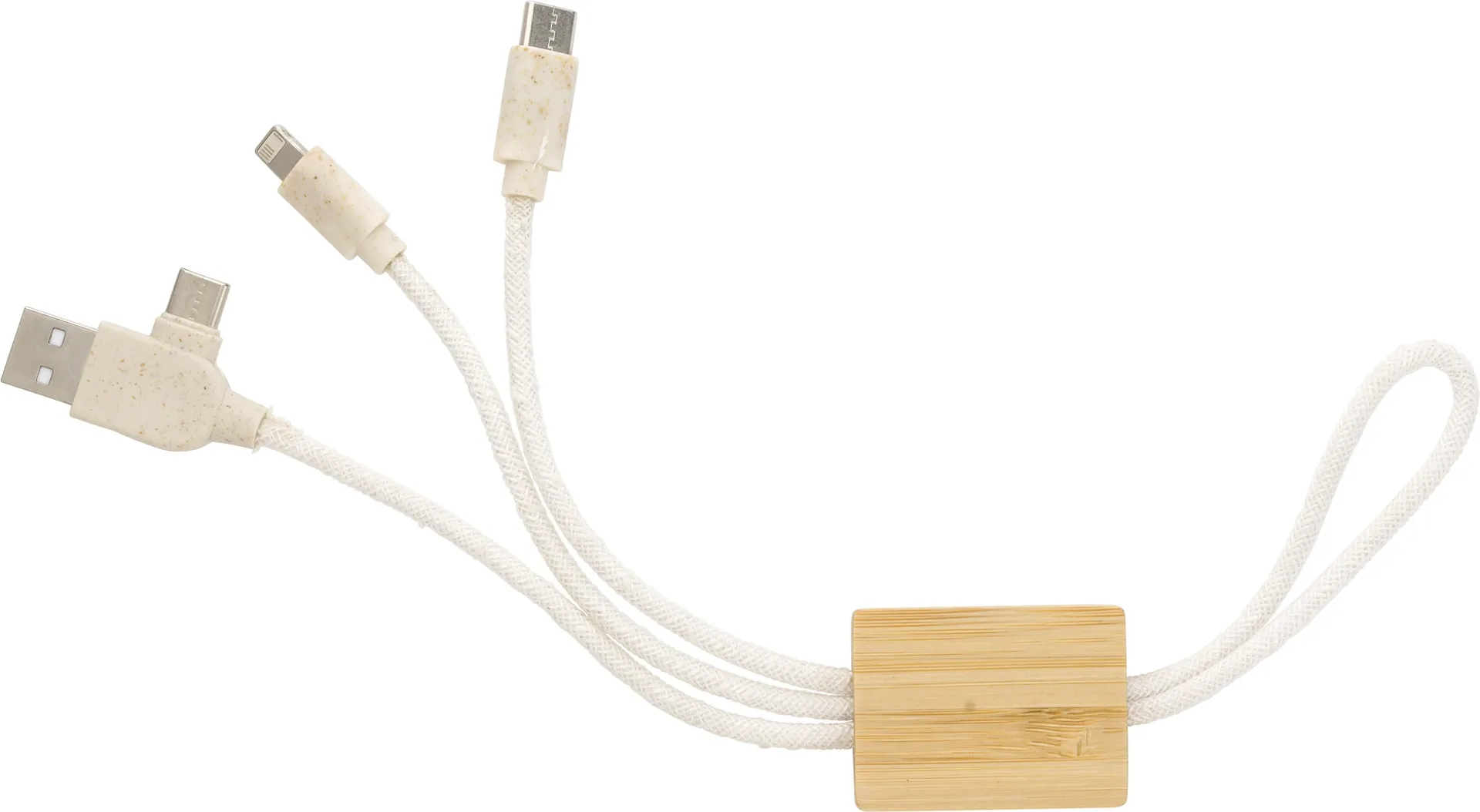USB-oplader sleutelhanger Keegan bruin
