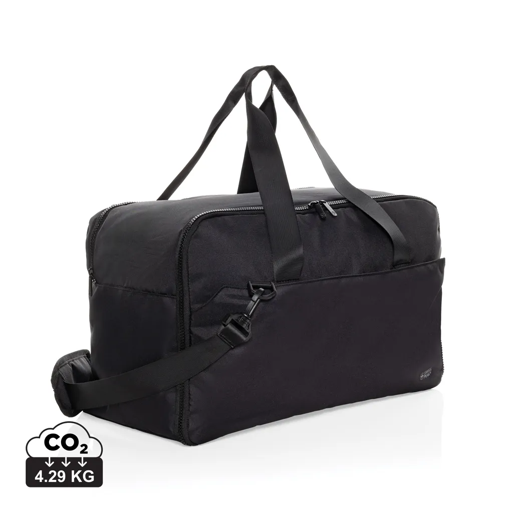 Swiss Peak Aware™ RPET 15.6 inch laptop weekend tas zwart