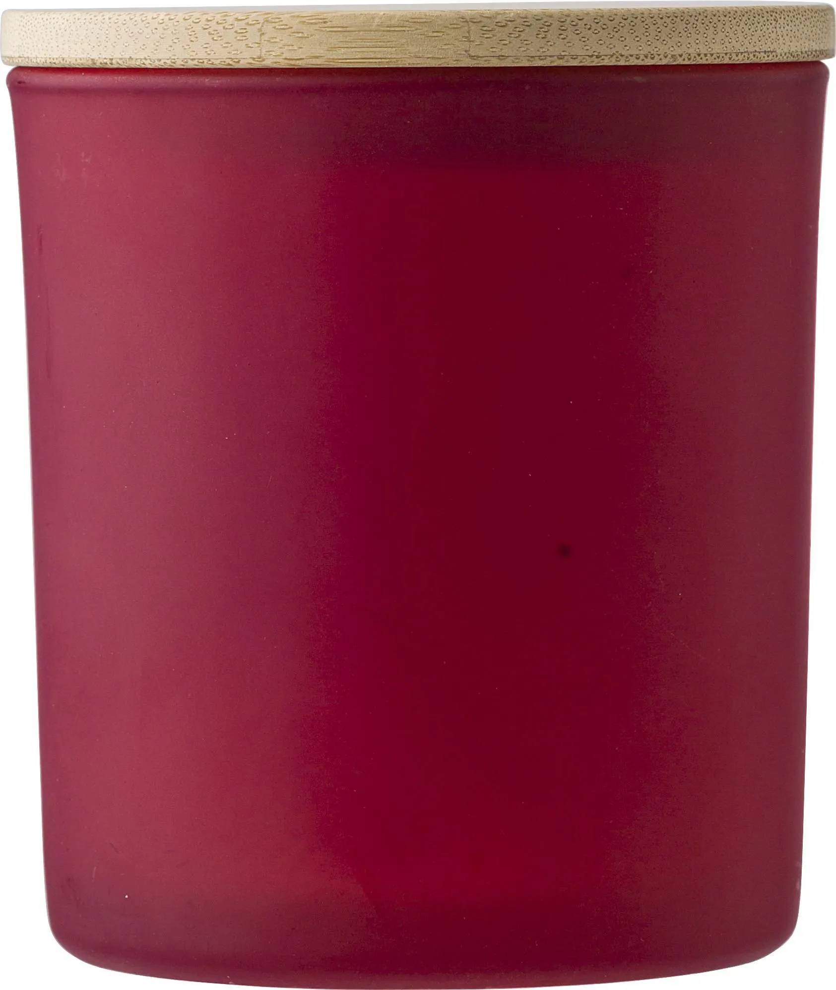 Glazen kaars Lucas | Plantaardig was | 200 g rood