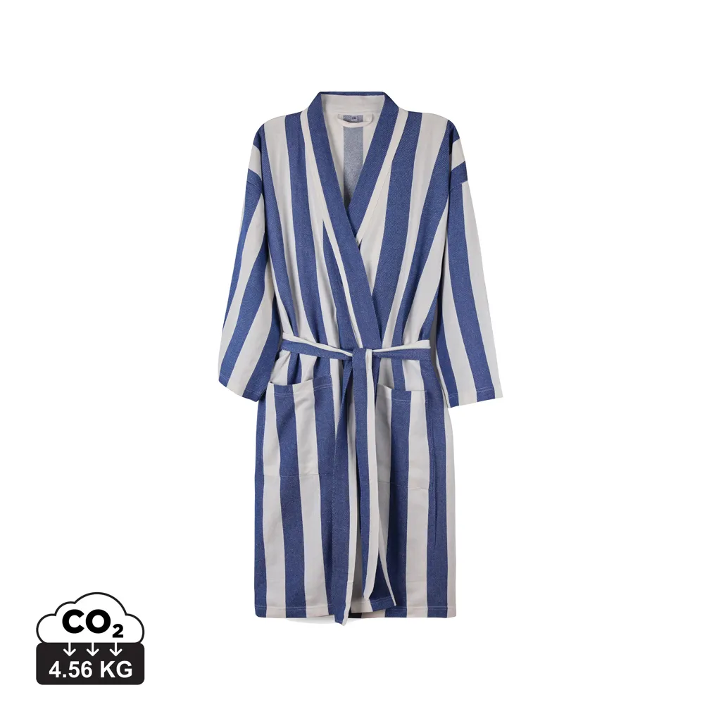 VINGA Ornos GRS katoenen hamam badjas L/XL blauw