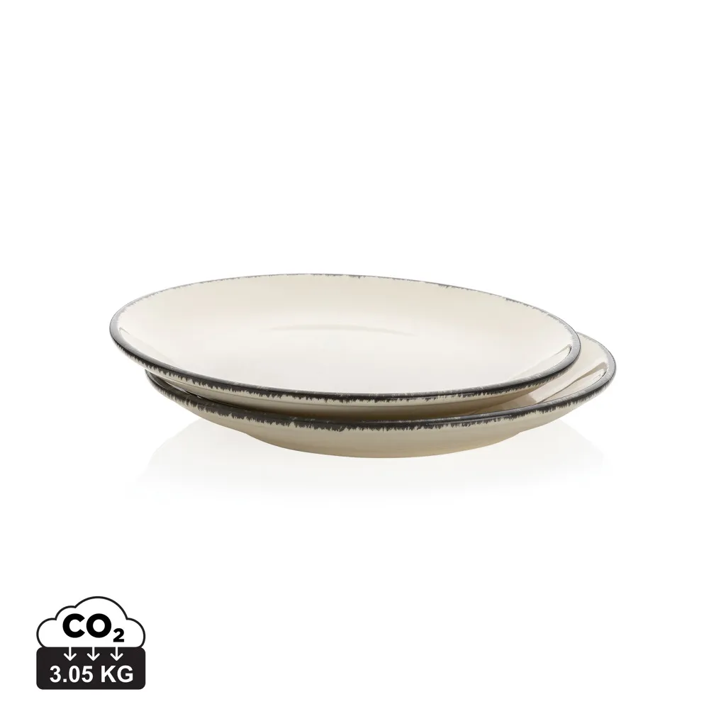 Ukiyo dinerborden set van 2 wit
