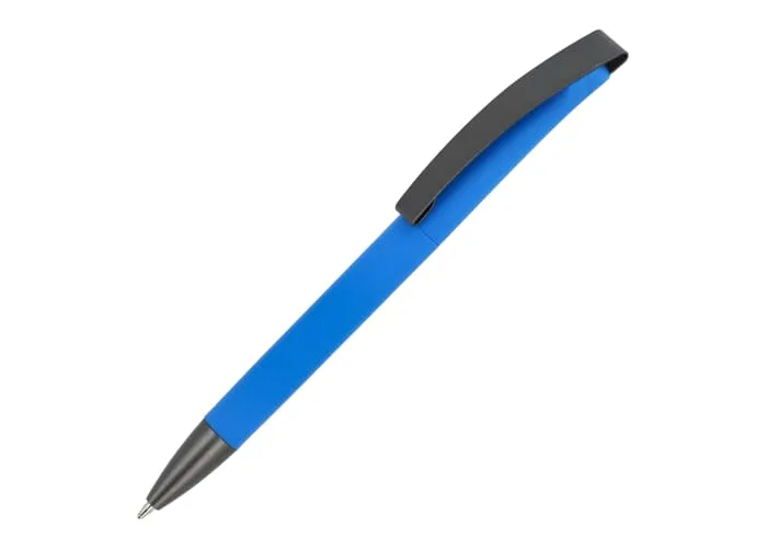 Balpen Vegas softtouch met metalen clip Blauw