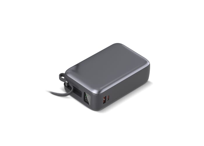 Nova Laptop 65W Powerbank met ingebouwde USB-C kabel 30000 mAh Donker Grijs
