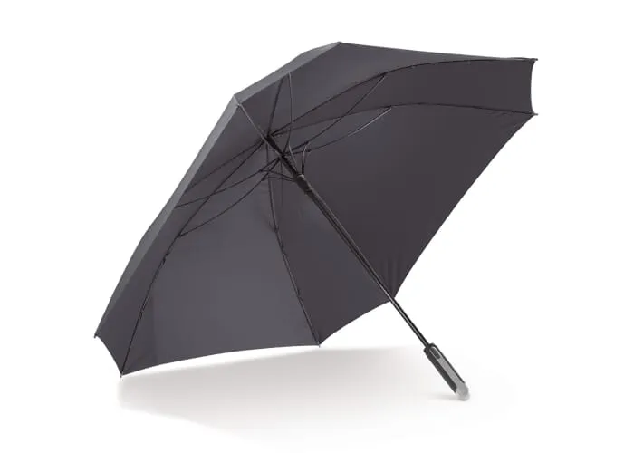Deluxe 27” vierkante paraplu auto open Zwart