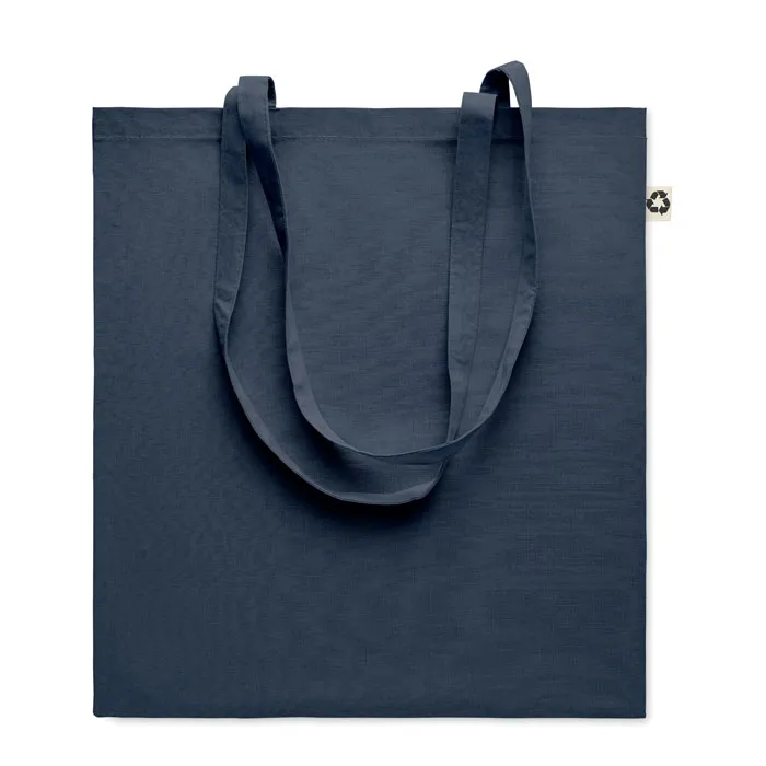 Boodschappentas recycled katoen Marineblauw