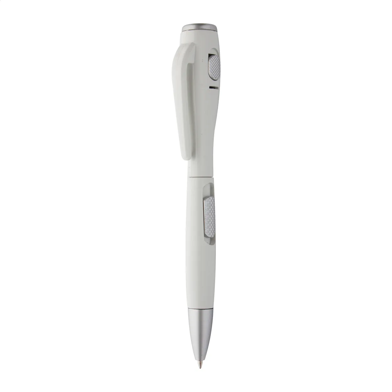 Docnote balpen met zaklamp wit