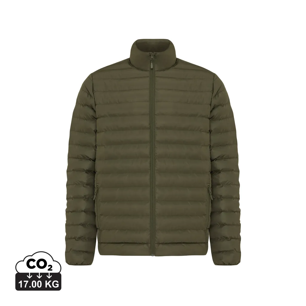 IQONIQ Maiko heren gerecycled polyester jas met voering khaki