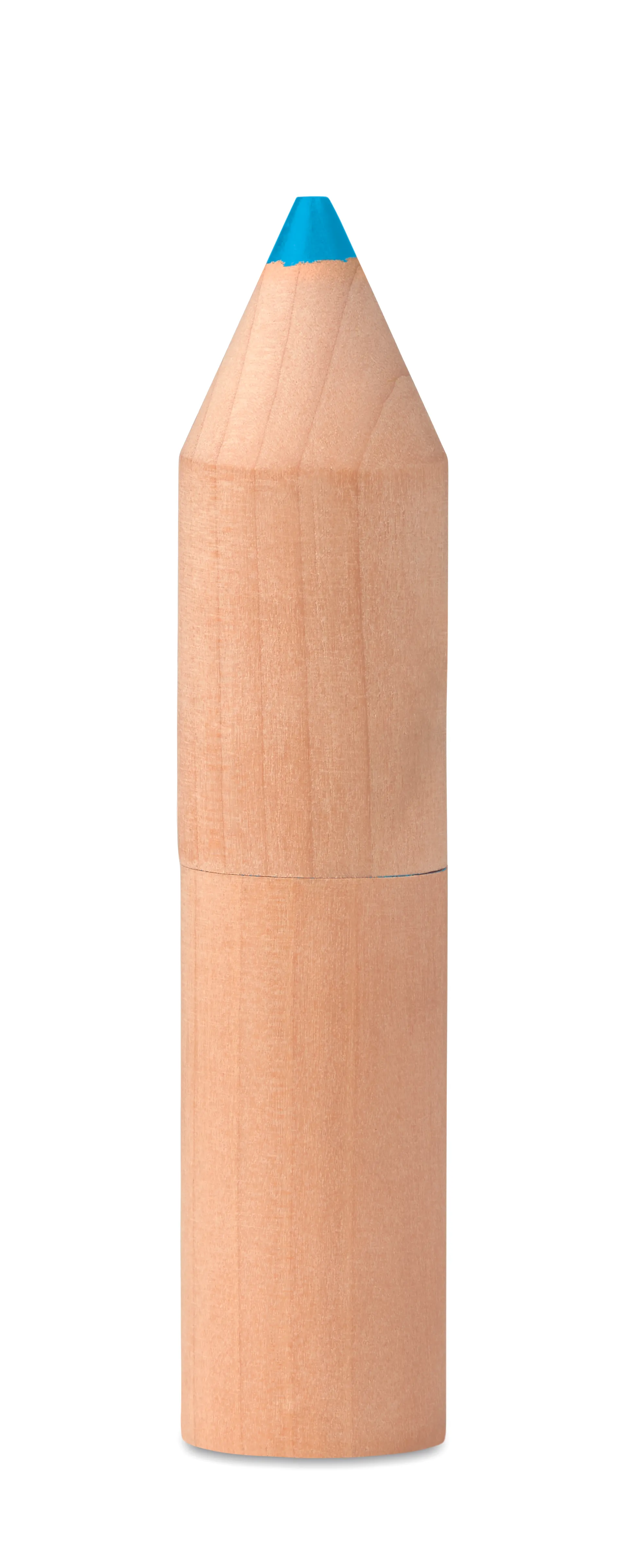Kleurpotloodjes in houder Hout