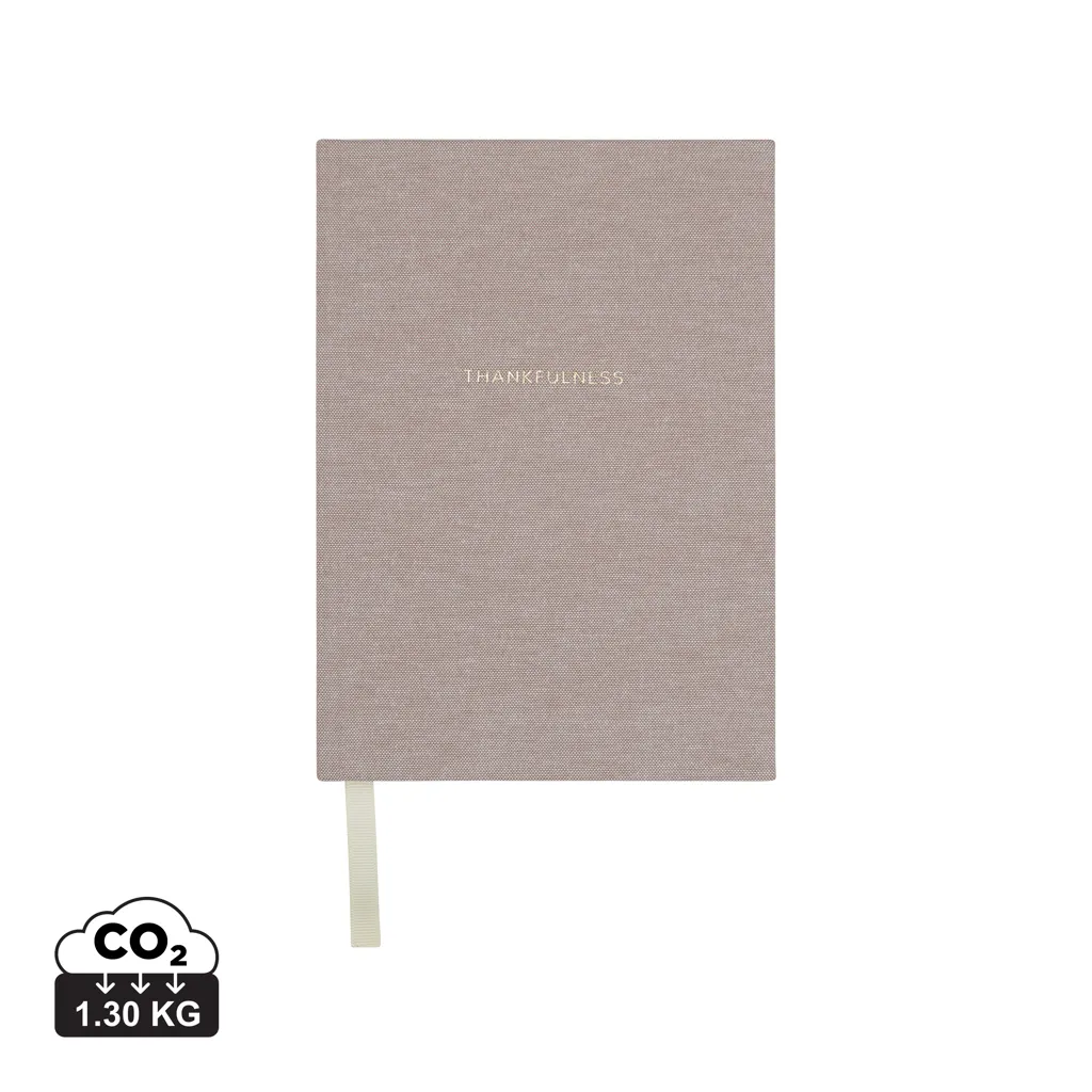 VINGA Dankbaarheid GRS gerecycled papieren dagboek beige