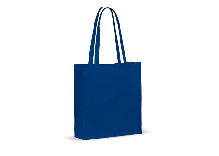 Schoudertas katoen OEKO-TEX® 140g/m² 38x10x42cm Blauw