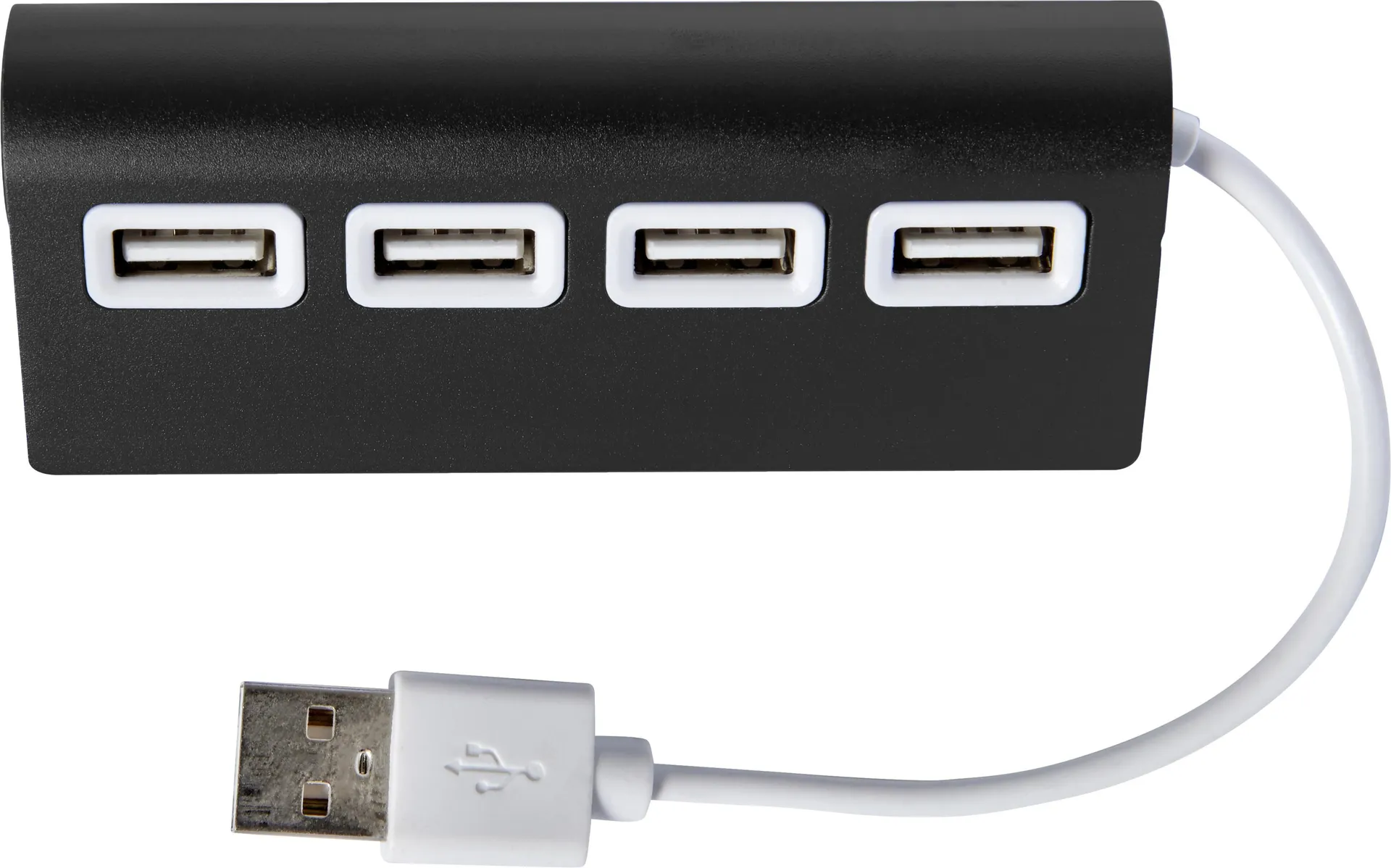 Aluminium USB hub Leo zwart