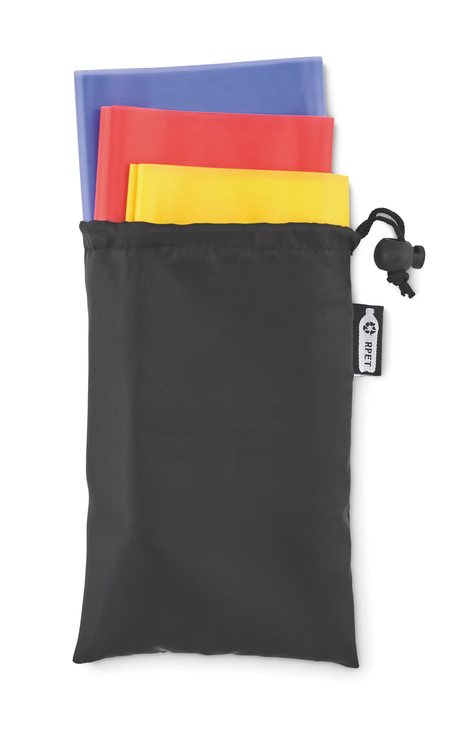 Set van 3 TPE fitness banden Zwart