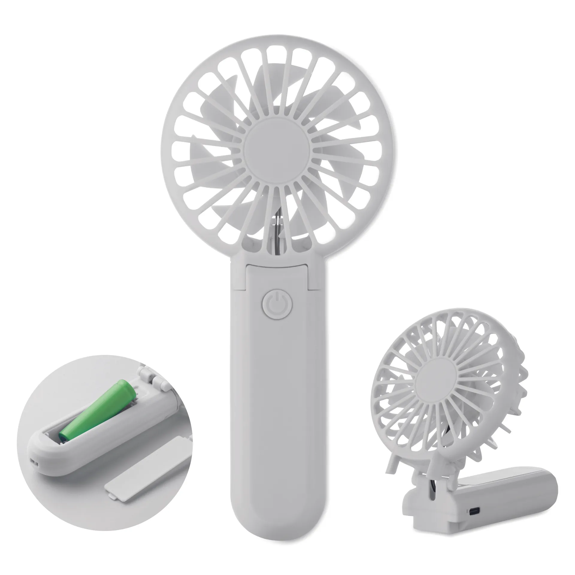 Draagbare vouwventilator Wit