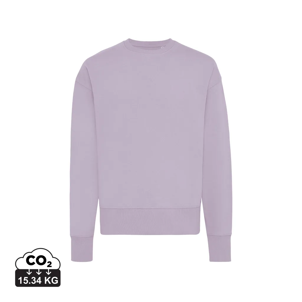 IQONIQ Kruger gerecycled katoen relaxed sweater lavender