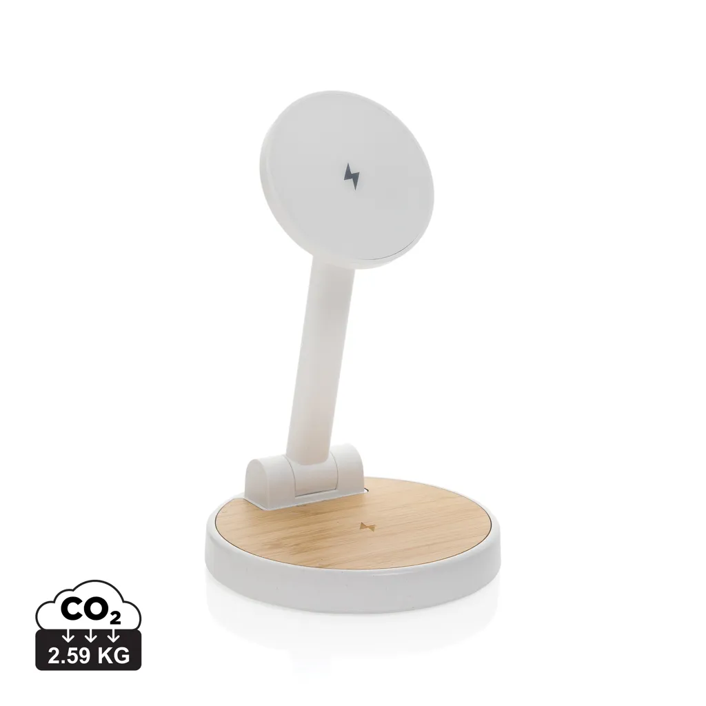 Ontario RCS rplastic 15W magnetische  2 in 1 lader wit
