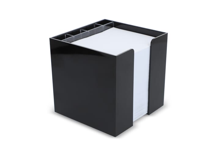 Papierkubus de luxe wit papier 10x10x10cm Zwart