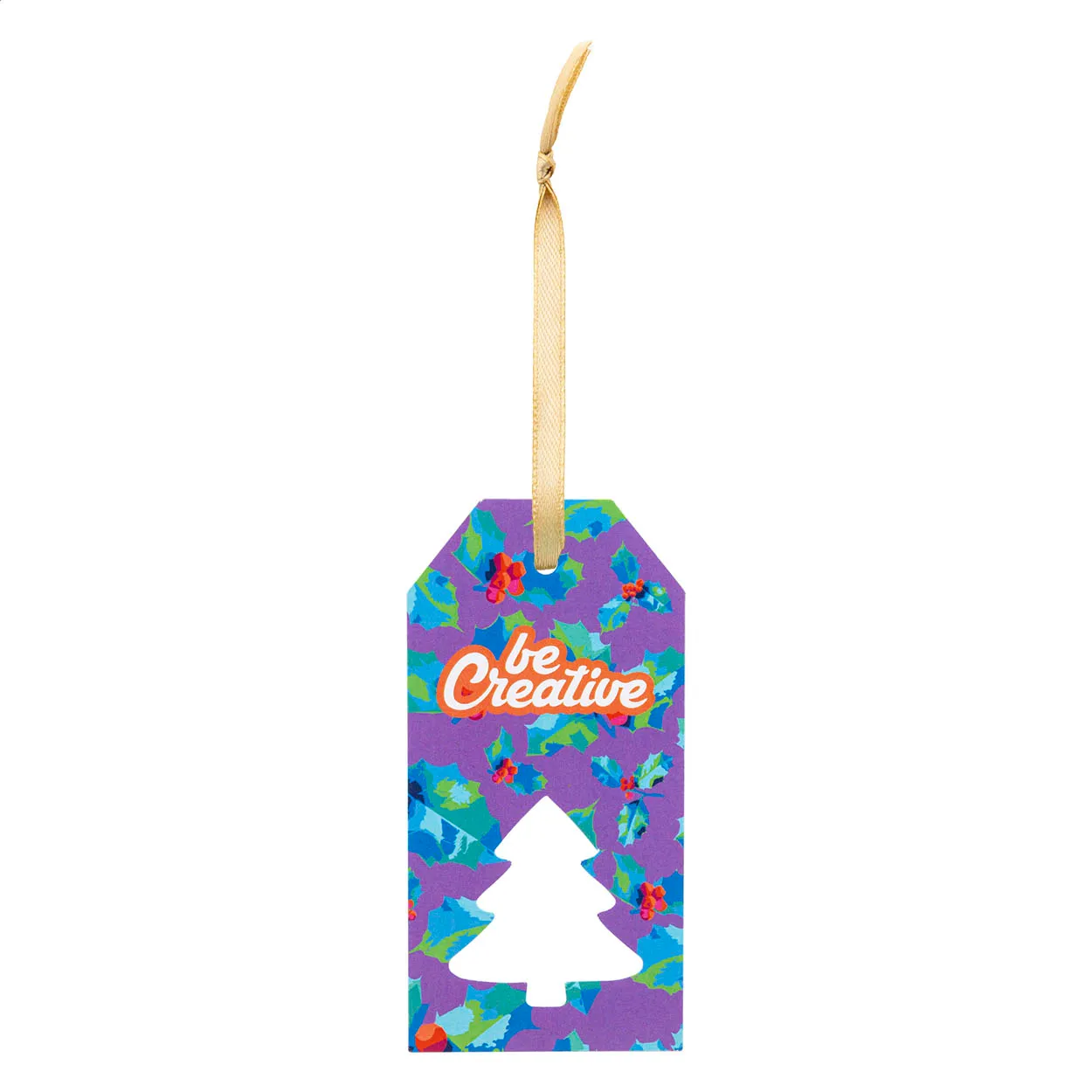 PrinTag Plus aangepast cadeaulabel, kerstboom wit
