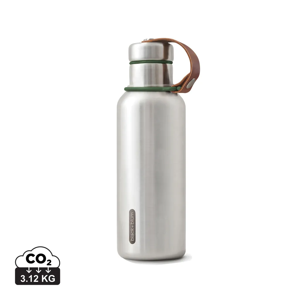 Black+Blum Geïsoleerde Waterfles Groot 500ml olijfgroen