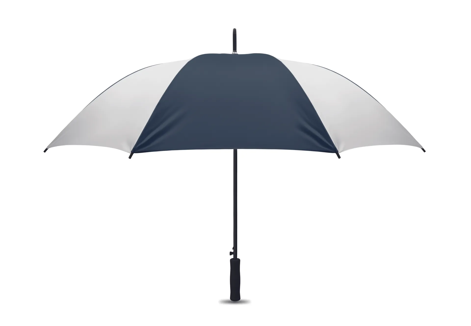 Open paraplu van 27 inch in wit en donkerblauw