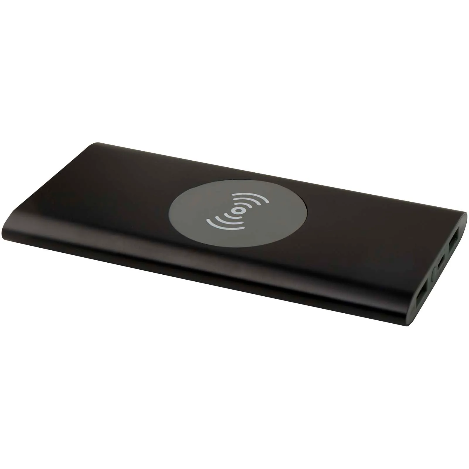 Juice type-C draadloze powerbank van 8000 mAh van gerecycled aluminium Zwart